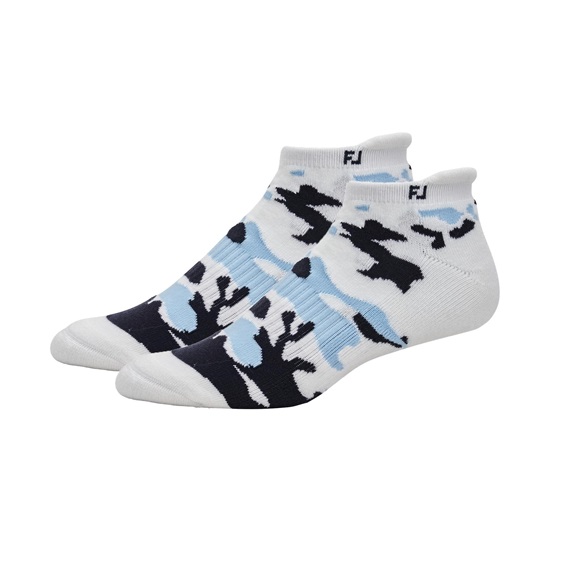 FootJoy ProDry Roll-Tab Herren Socken, Weiß Camo