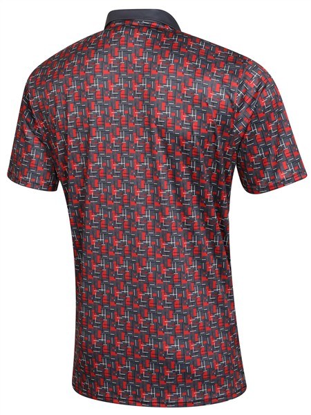Fashion Sports Wear Lisabon Herren Poloshirt, schwarz/rot