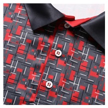 Fashion Sports Wear Lisabon Herren Poloshirt, schwarz/rot
