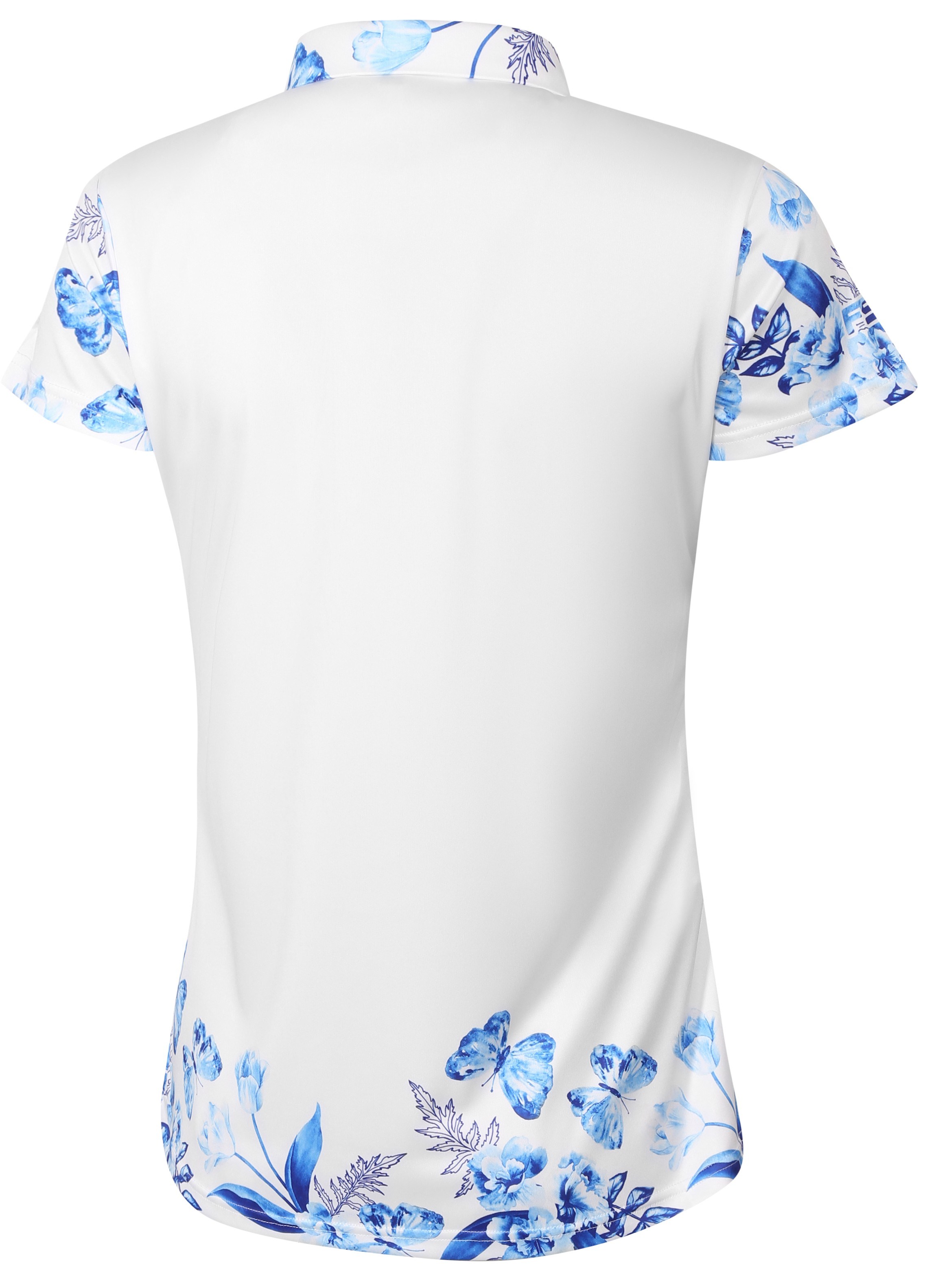 Fashion Sports Wear Tirana Pink Damen Poloshirt - weiss/blau