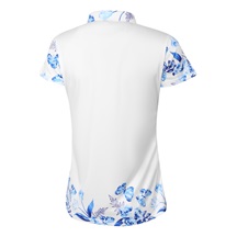Fashion Sports Wear Tirana Pink Damen Poloshirt - weiss/blau