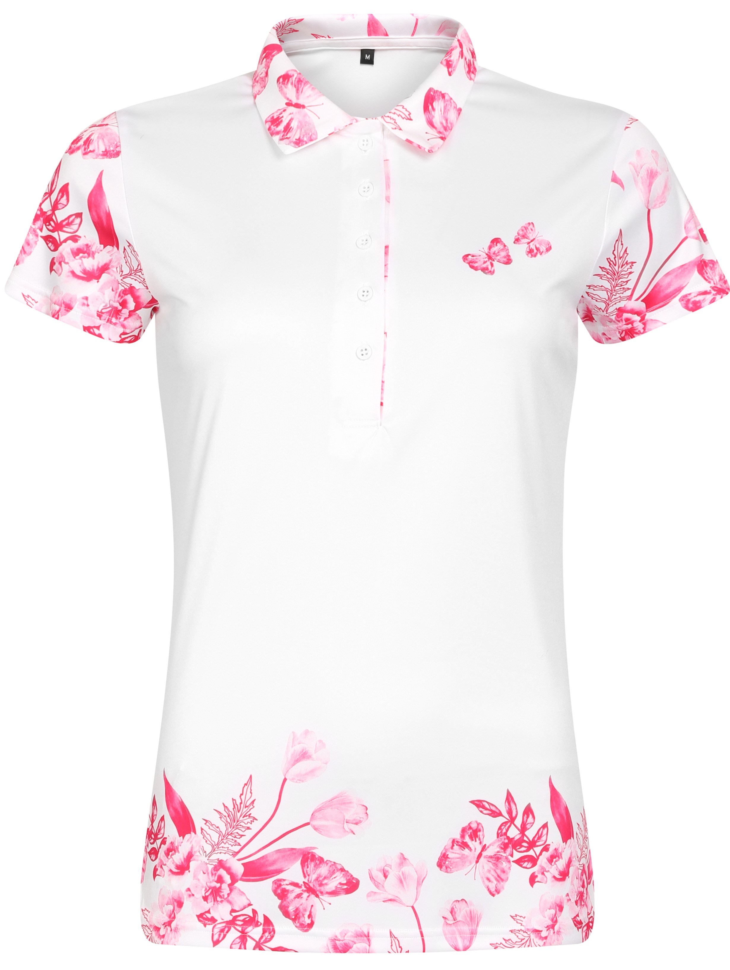 Fashion Sports Wear Tirana Pink Damen Poloshirt, weiss/rosa