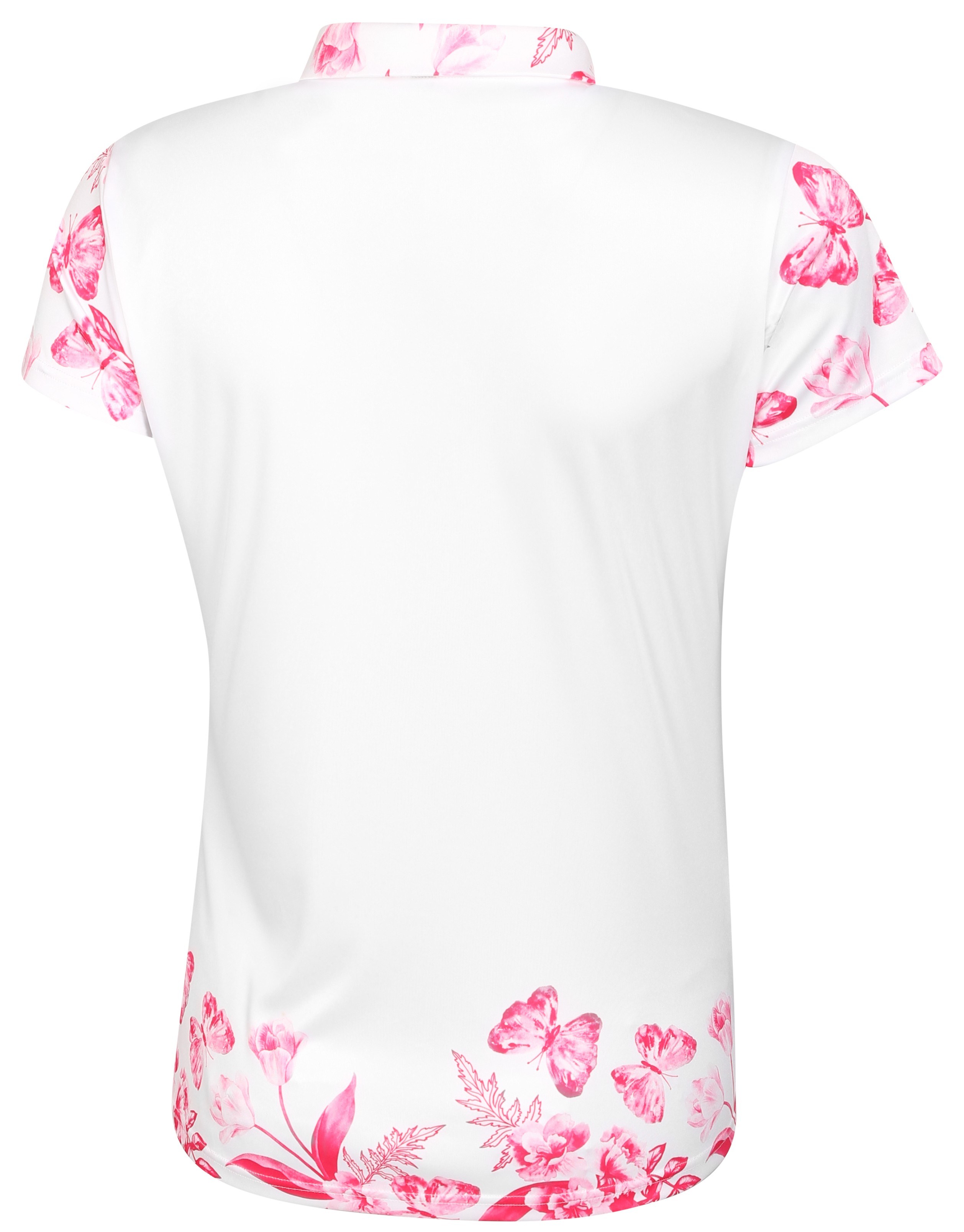 Fashion Sports Wear Tirana Pink Damen Poloshirt, weiss/rosa