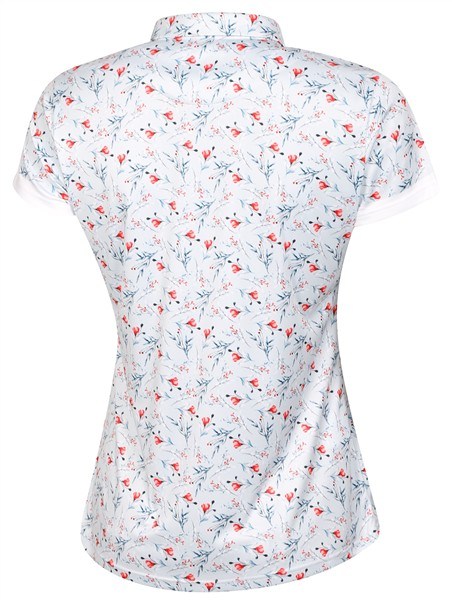 Fashion Sports Wear Malaga Damen Poloshirt, grau/rot