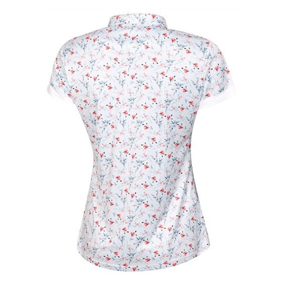 Fashion Sports Wear Malaga Damen Poloshirt, grau/rot