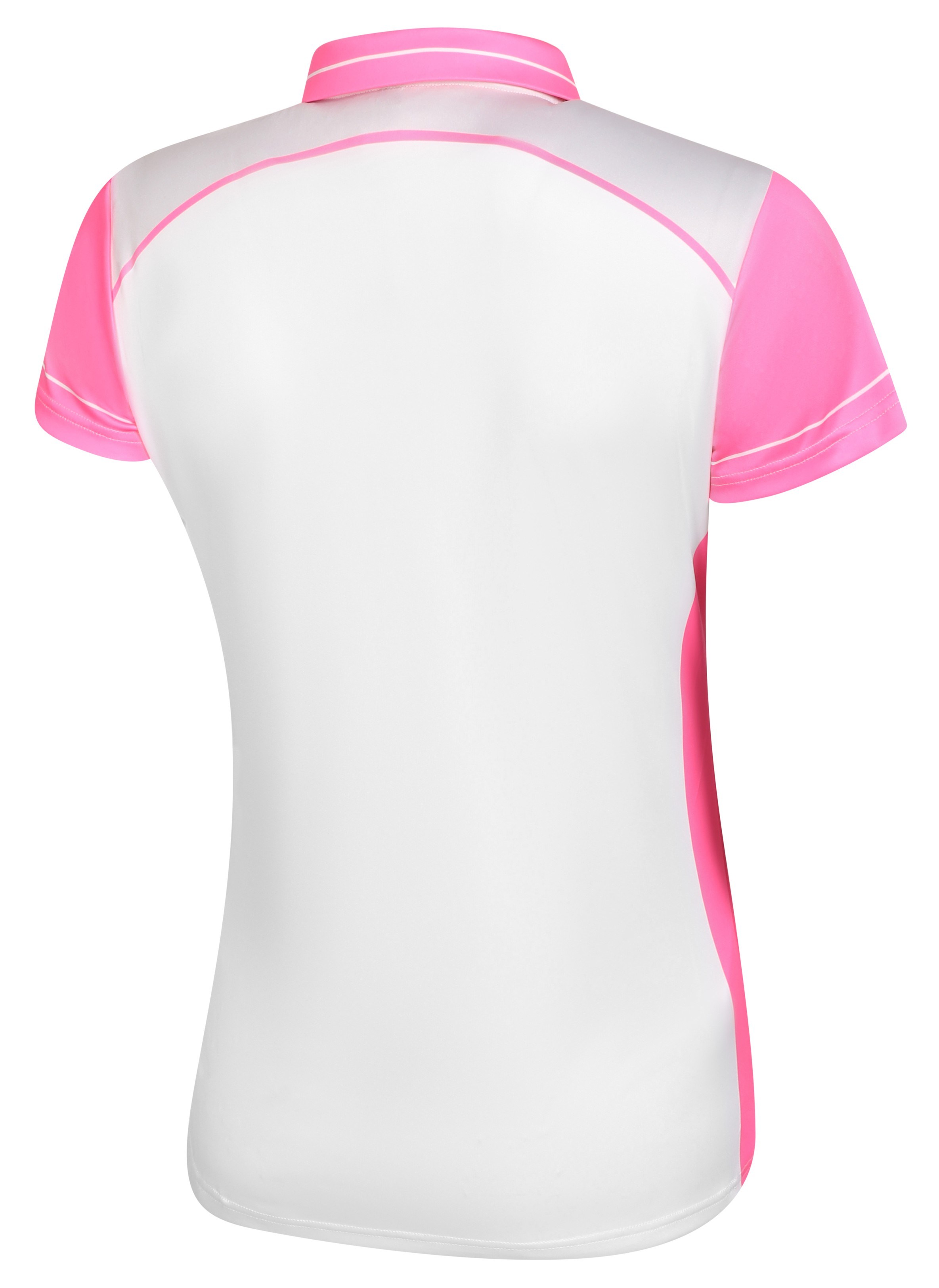 Fashion Sports Wear Accra Pink Damen Poloshirt, weiss/rosa