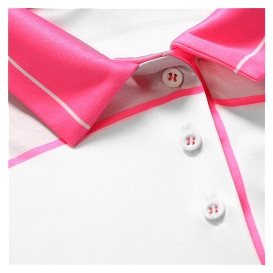 Fashion Sports Wear Accra Pink Damen Poloshirt, weiss/rosa