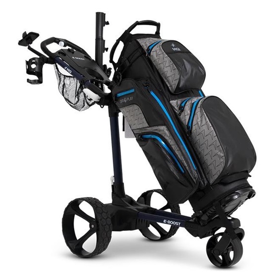 MGI E-Boost hybrid golf trolley 2026 elektrischer Trolley, matt navy