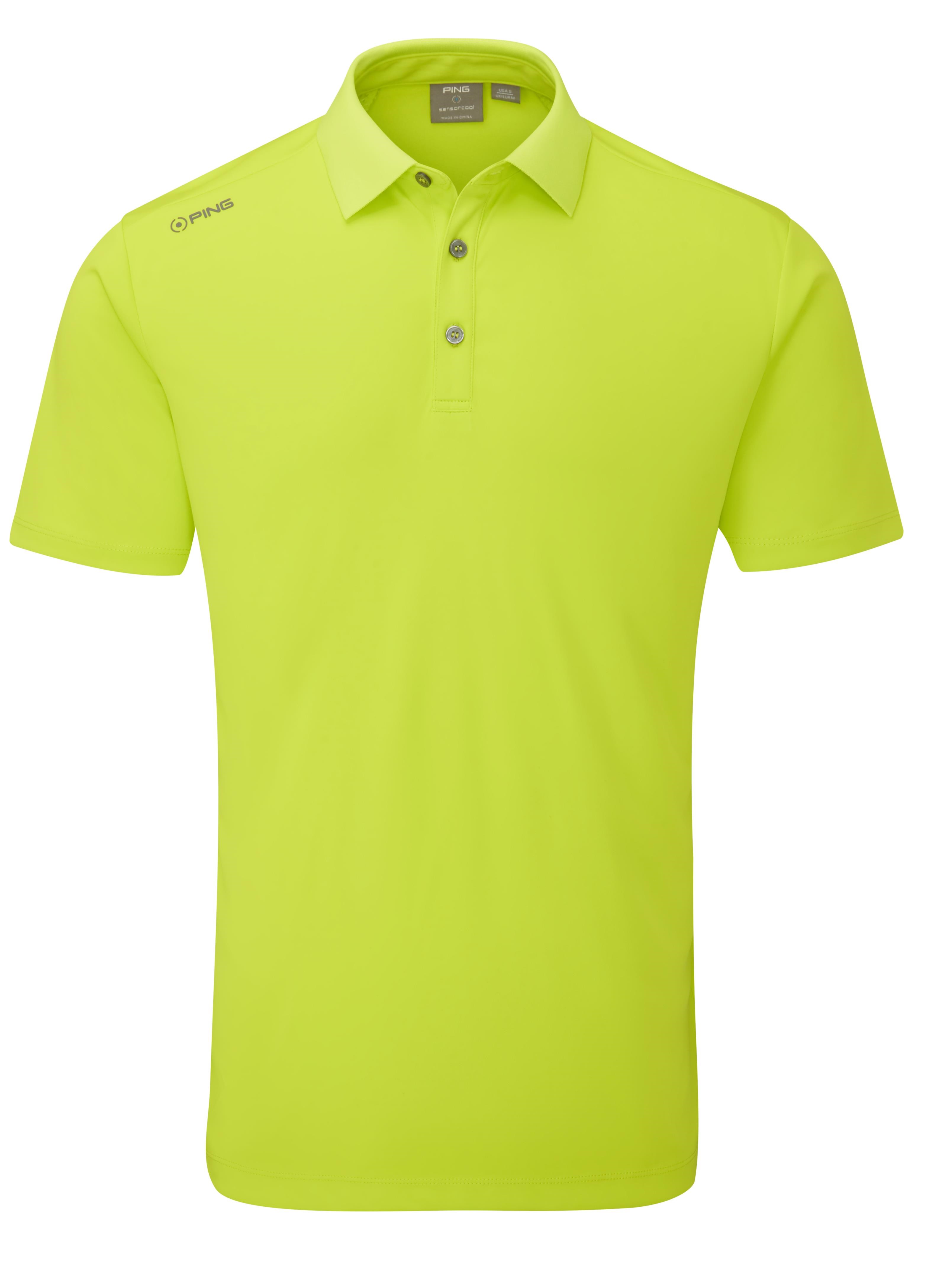 PING Lindum Herren Poloshirt, Lime