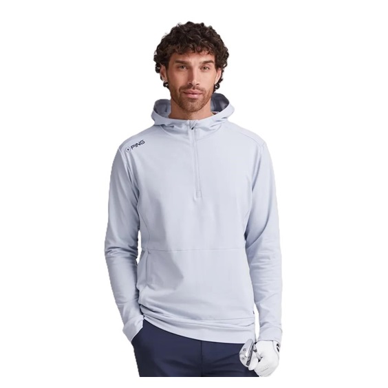 Ping Haldon Hooded Fleece Herren Sweatshirt, pearl grey