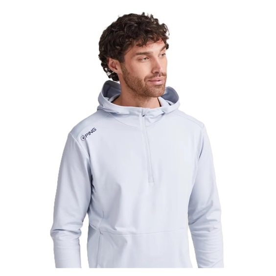 Ping Haldon Hooded Fleece Herren Sweatshirt, pearl grey