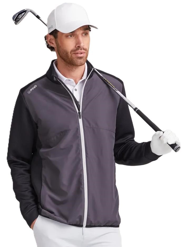 Ping Burford Herrenjacke, grau/schwarz