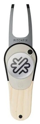 Pitchfix Woodie Pitchgabel mit Ballmarker, Light Ash