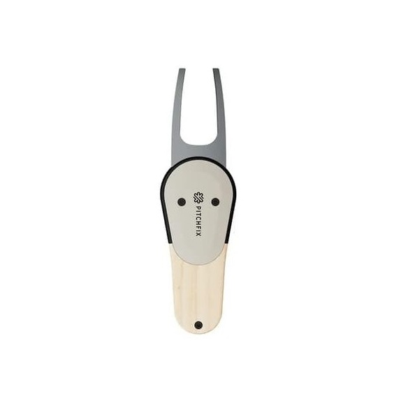 Pitchfix Woodie Pitchgabel mit Ballmarker, Light Ash