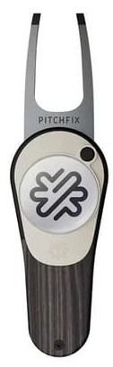 Pitchfix Woodie Pitchgabel mit Ballmarker, Black Ash
