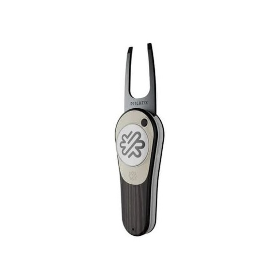 Pitchfix Woodie Pitchgabel mit Ballmarker, Black Ash