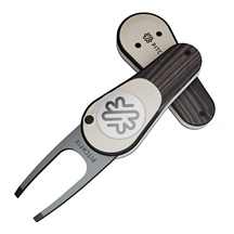 Pitchfix Woodie Pitchgabel mit Ballmarker, Black Ash