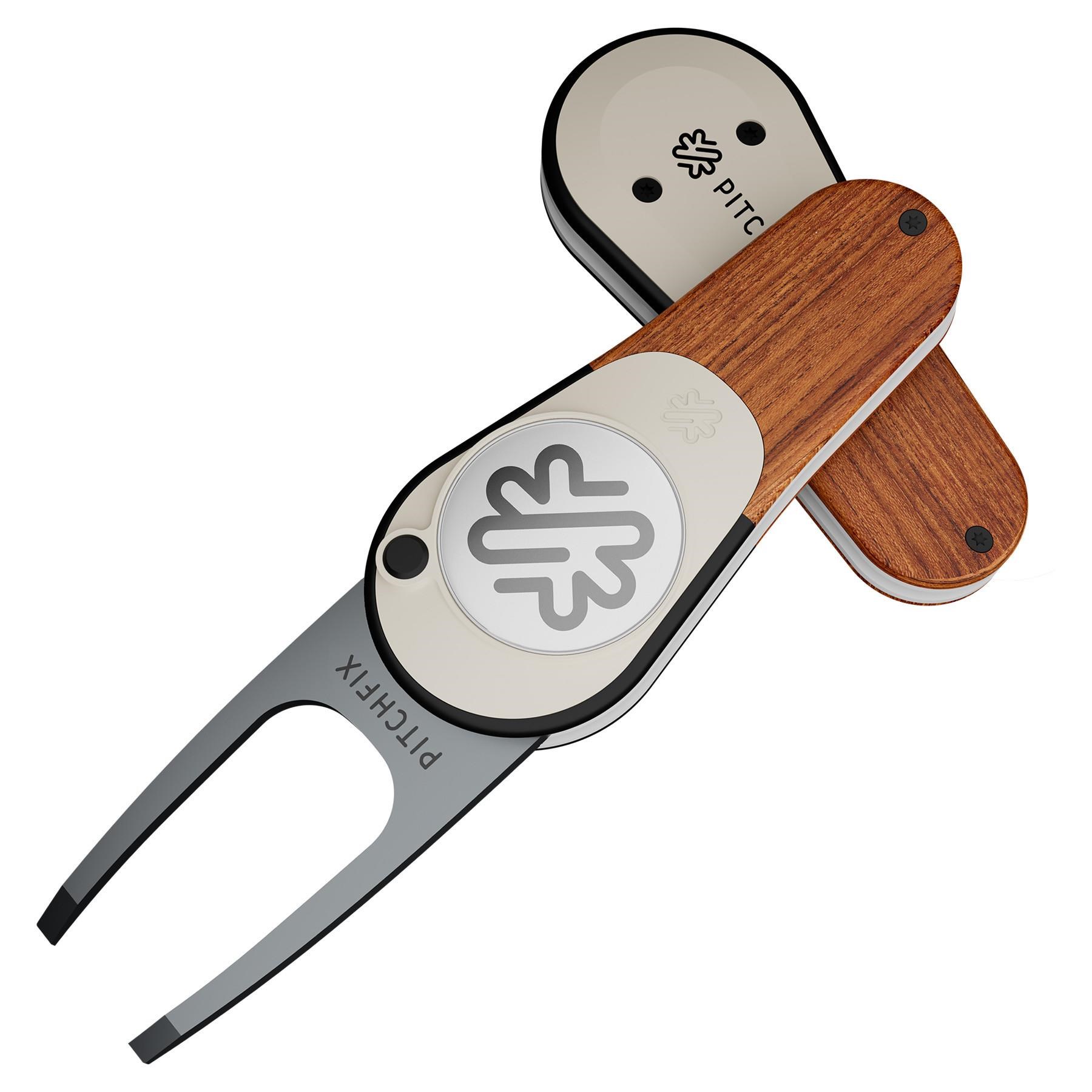 Pitchfix Woodie Pitchgabel mit Ballmarker, Maple