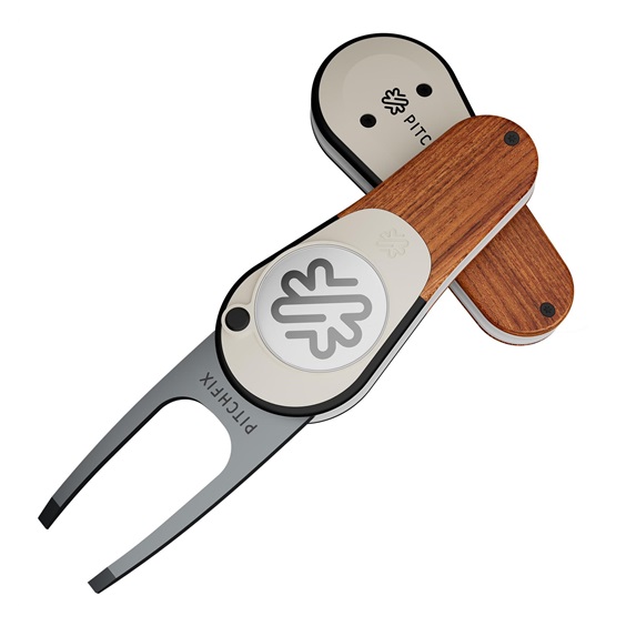 Pitchfix Woodie Pitchgabel mit Ballmarker, Maple