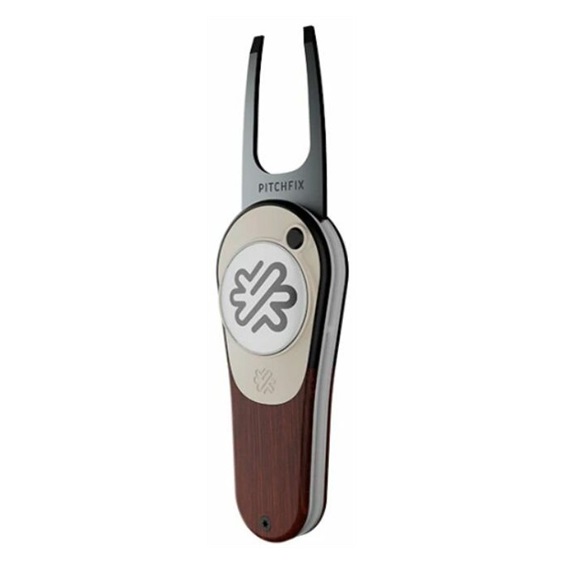Pitchfix Woodie Pitchgabel mit Ballmarker, Cherry