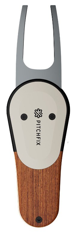 Pitchfix Woodie Pitchgabel mit Ballmarker, Walnut