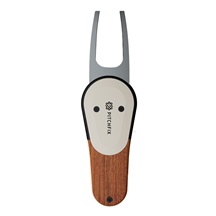 Pitchfix Woodie Pitchgabel mit Ballmarker, Walnut