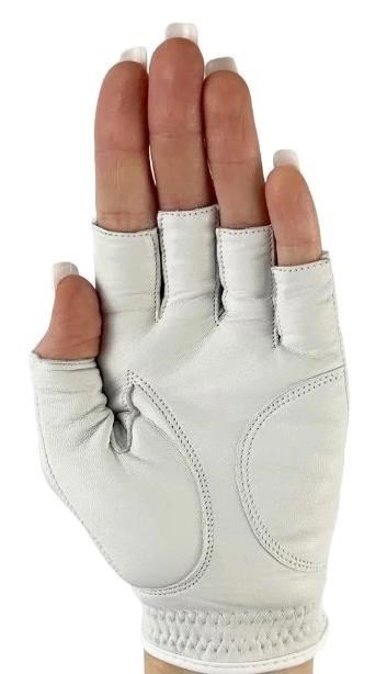 Best of Golf America Half Finger Damen Handschuh, weiss
