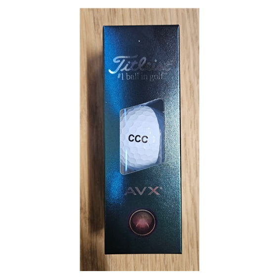 Titleist AVX 2026 Golfbälle, Text: CCC, 3Stk.