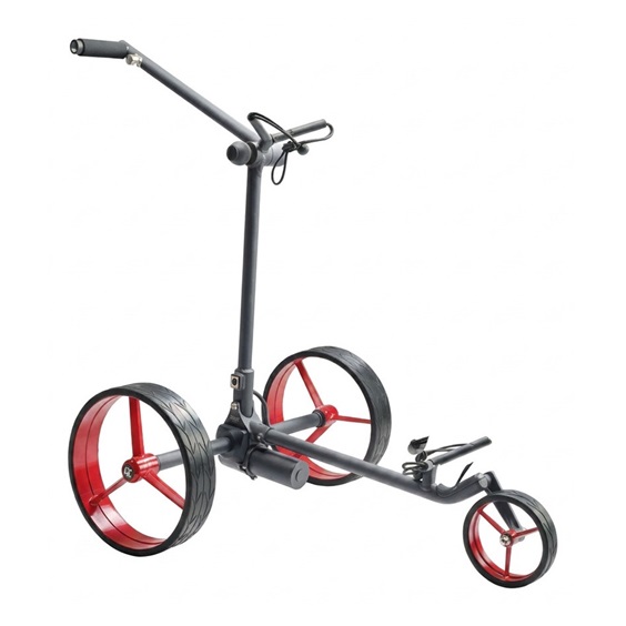 Davies Caddy SMART DHC Elektro-Trolley, schwarz/rote Räder