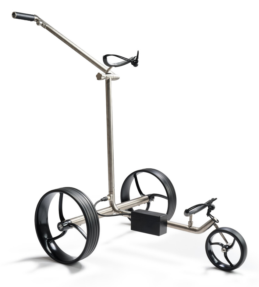 Davies Caddy Titan Elektro-Trolley, grau/schwarze Räder
