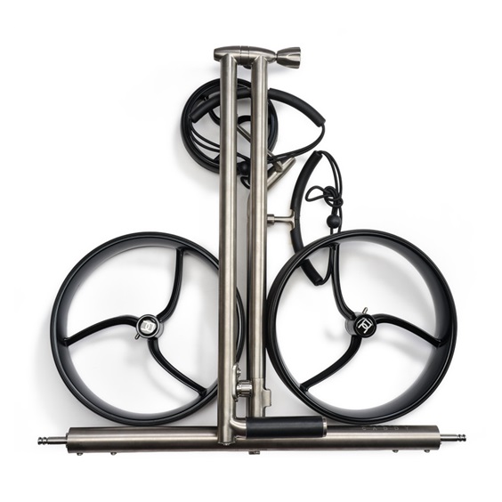 Davies Caddy Titan Elektro-Trolley, grau/schwarze Räder
