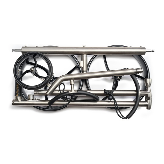Davies Caddy Titan Elektro-Trolley, grau/schwarze Räder