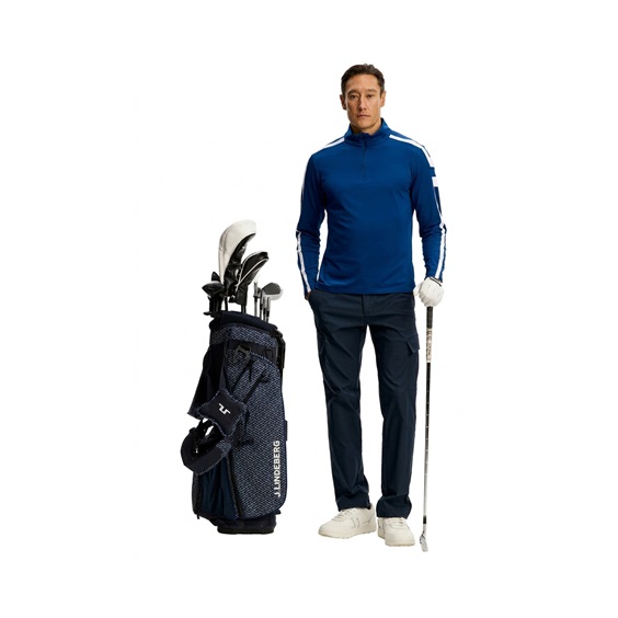 J.Lindeberg Keaton Quarter Zip Mid Layer Herren Midlayer, Estate Blue