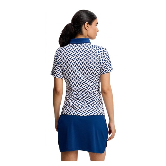 J.Lindeberg Chiara Polo Damen Poloshirt, Ladder Estate White