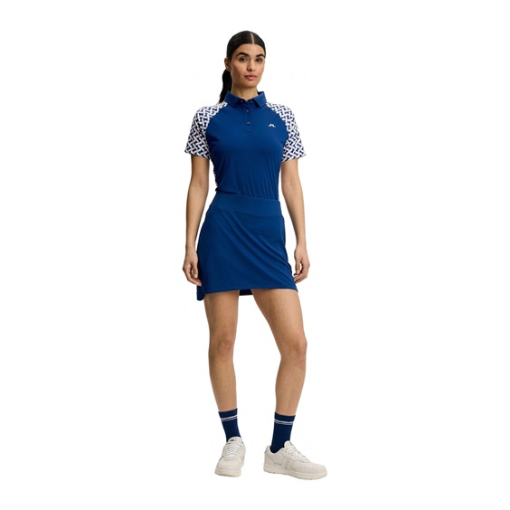 J.Lindeberg Chiara Polo Damen Poloshirt, Ladder Estate White