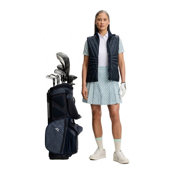 J.Lindeberg Chiara Polo Damen Poloshirt, Ladder White Bay
