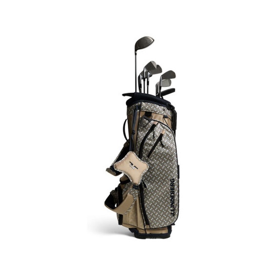 J.Lindeberg JL Flare Printed Golf Bag, Ladder White Kelp