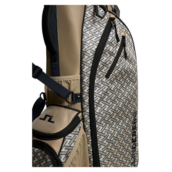 J.Lindeberg JL Flare Printed Golf Bag, Ladder White Kelp
