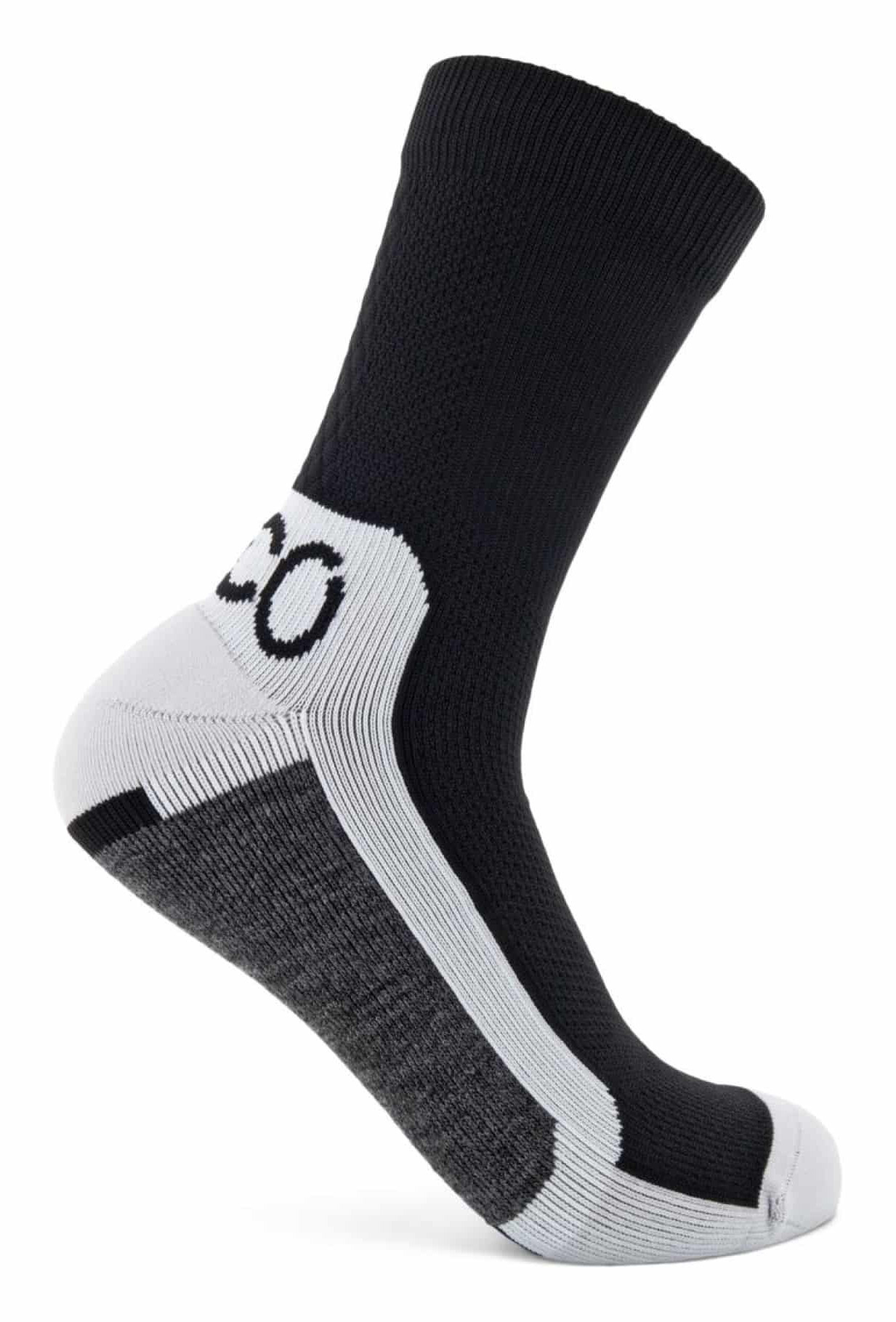 Ecco Tech Sporty Mid-Cut Socken, schwarz/weiß