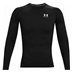 Under Armour HeatGear Herren Kompressionsshirt langarm, schwarz/weiß