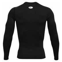 Under Armour HeatGear Herren Kompressionsshirt langarm, schwarz/weiß