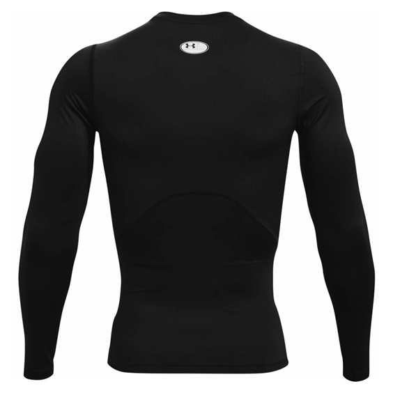 Under Armour HeatGear Herren Kompressionsshirt langarm, schwarz/weiß
