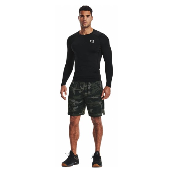 Under Armour HeatGear Herren Kompressionsshirt langarm, schwarz/weiß