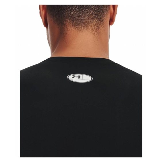 Under Armour HeatGear Herren Kompressionsshirt langarm, schwarz/weiß