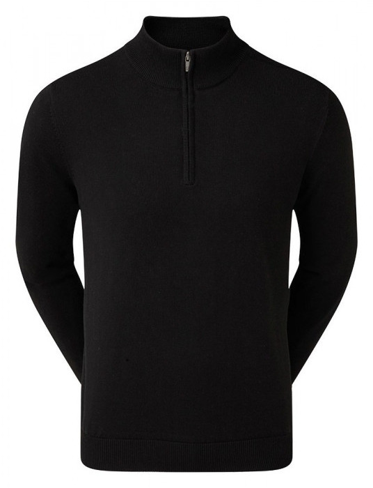 FootJoy drirelease Half-Zip Lined Herren Pullover, schwarz