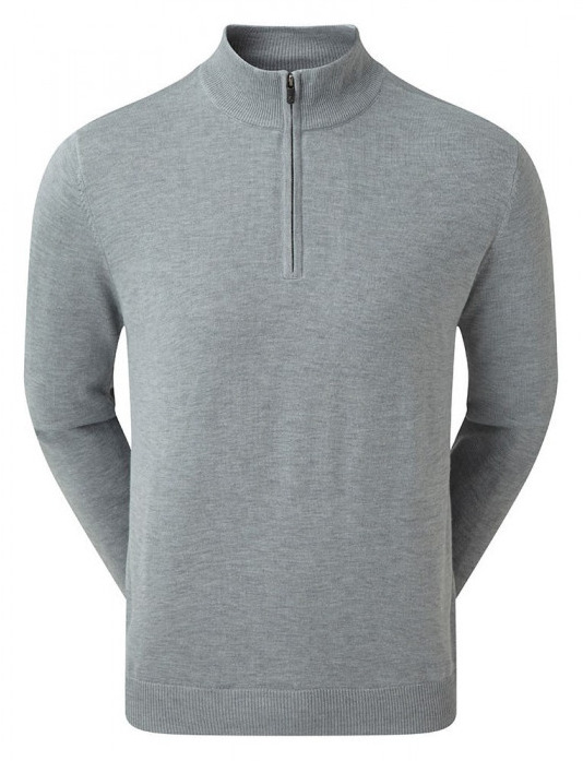 FootJoy drirelease Half-Zip Lined Herren Pullover, port heather grey