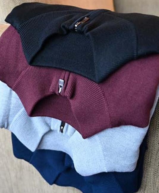 FootJoy drirelease Half-Zip Lined Herren Pullover, port heather grey