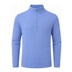 FootJoy drirelease Half-Zip Lined Herren Pullover, heather blue