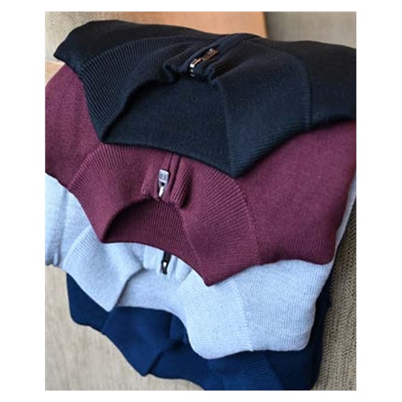 FootJoy drirelease Half-Zip Lined Herren Pullover, heather blue