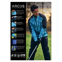 FootJoy Hydro Innovation Arcus Herren Jacke, oyster grey/mid blue